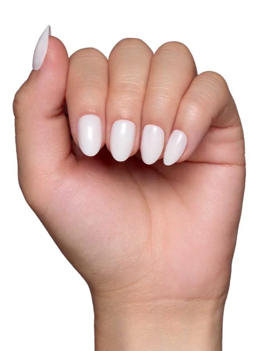 Glamnetic Short Oval Press-On
Nails - White Swan